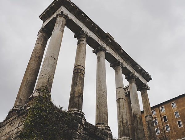 Rome Italy Temple Of Saturn Roman Forum