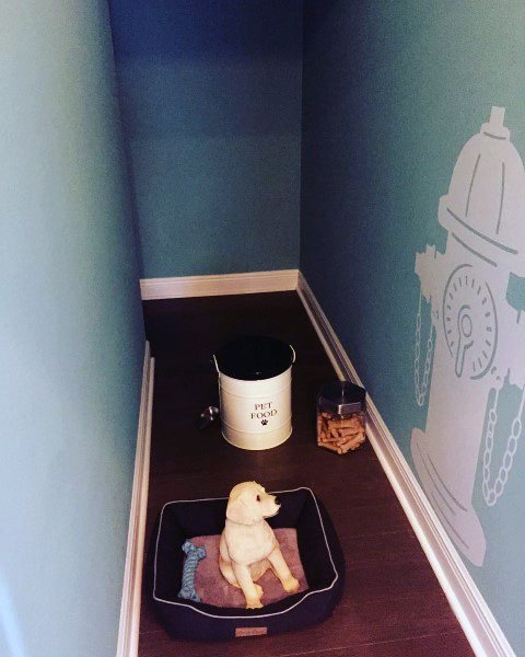 small dog room fire hydrant wall art