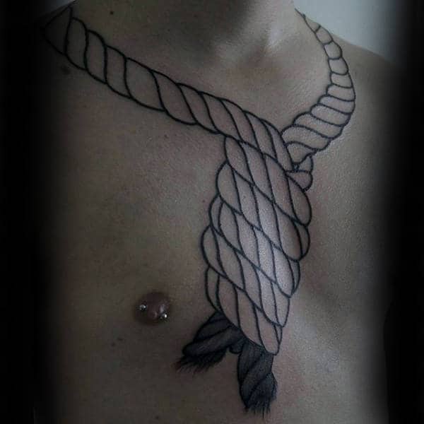 Rope Around The Neck Tattoo Male