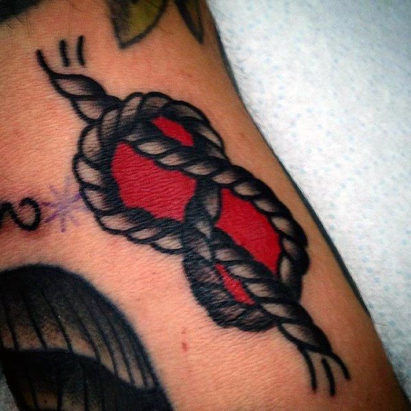 Rope Knot Old School Traditional Arm Filler Mens Tattoos