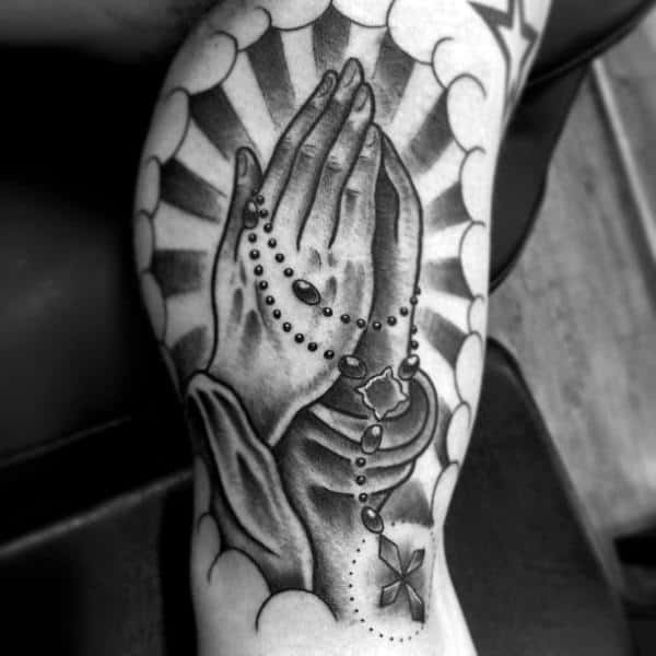 Rosary Bead Tattoo Designs For Gentlemen