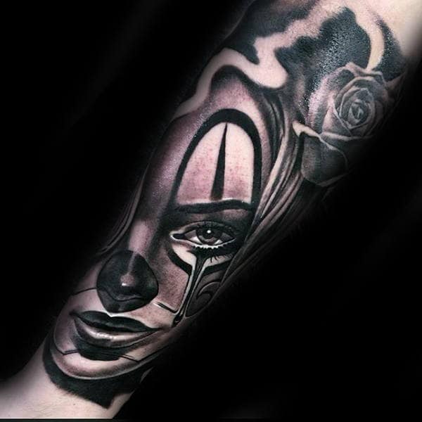 Rose Flower With Female Portrait Amazing Guys Chicano Realistic Tattoos