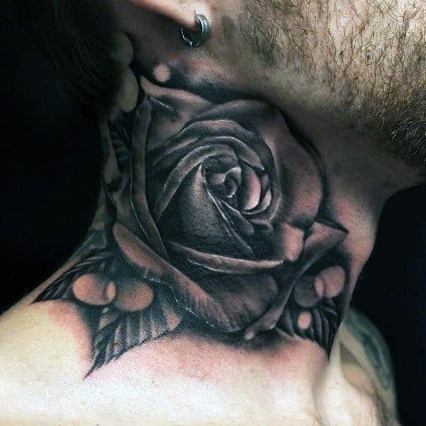 Rose Neck Tattoo