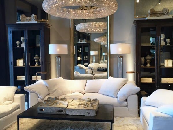 Round Crystal Chandelier Luxury Living Room Lighting Ideas