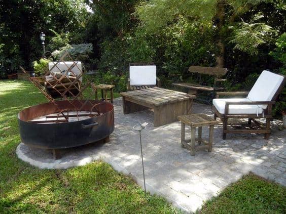 Round Large Design Ideas For Steel Fire Pit
