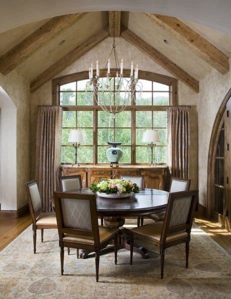 Round Table Rustic Dining Room Ideas