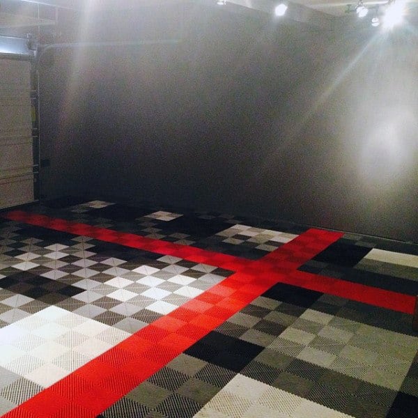 Rubber Locking Garage Tiles Design For Flooring