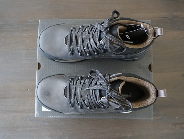 Rugged Mens Bogs Foundation Mid Leather Composite Toe Boots Top View