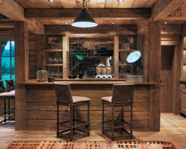 Rustic Basement Bar Designs