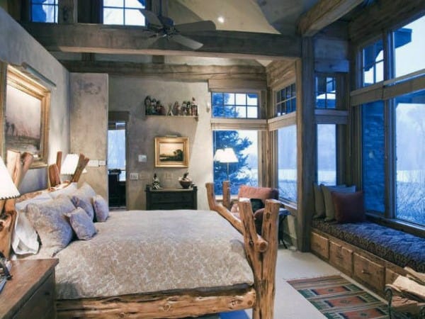unfinished interior rustic bedroom