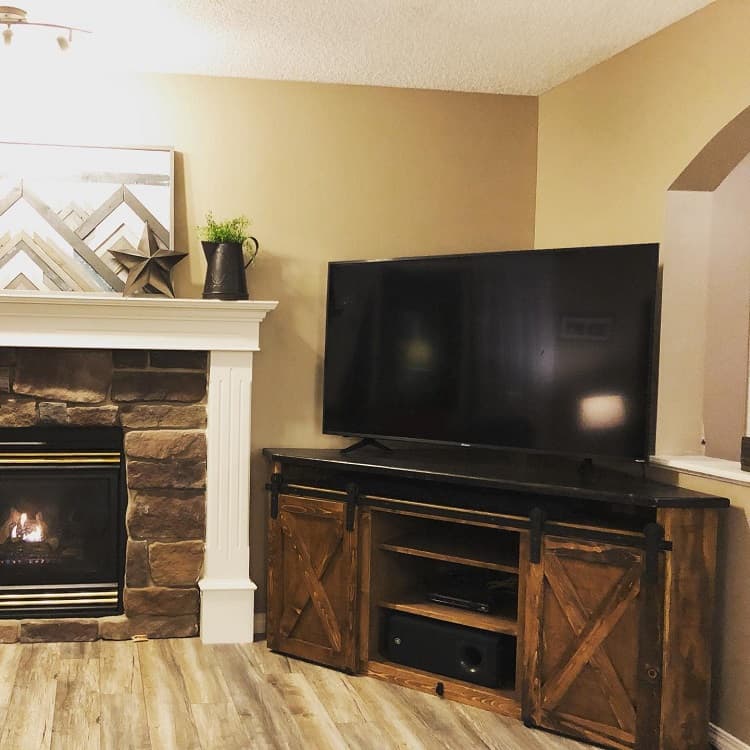 rustic decor corner entertainment cabinets