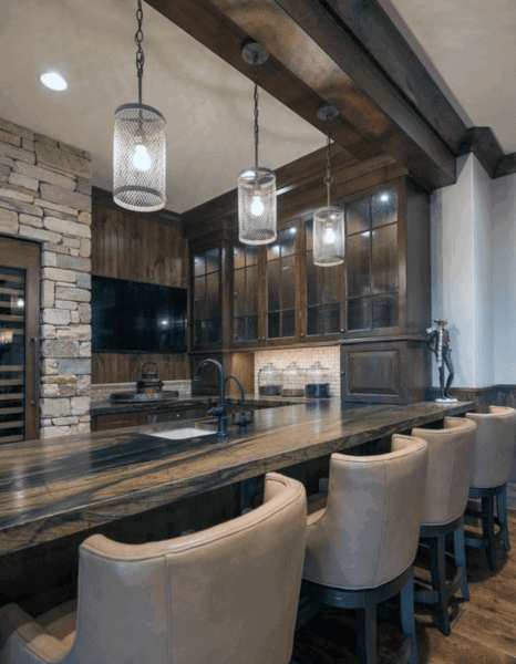Rustic Design Home Bar