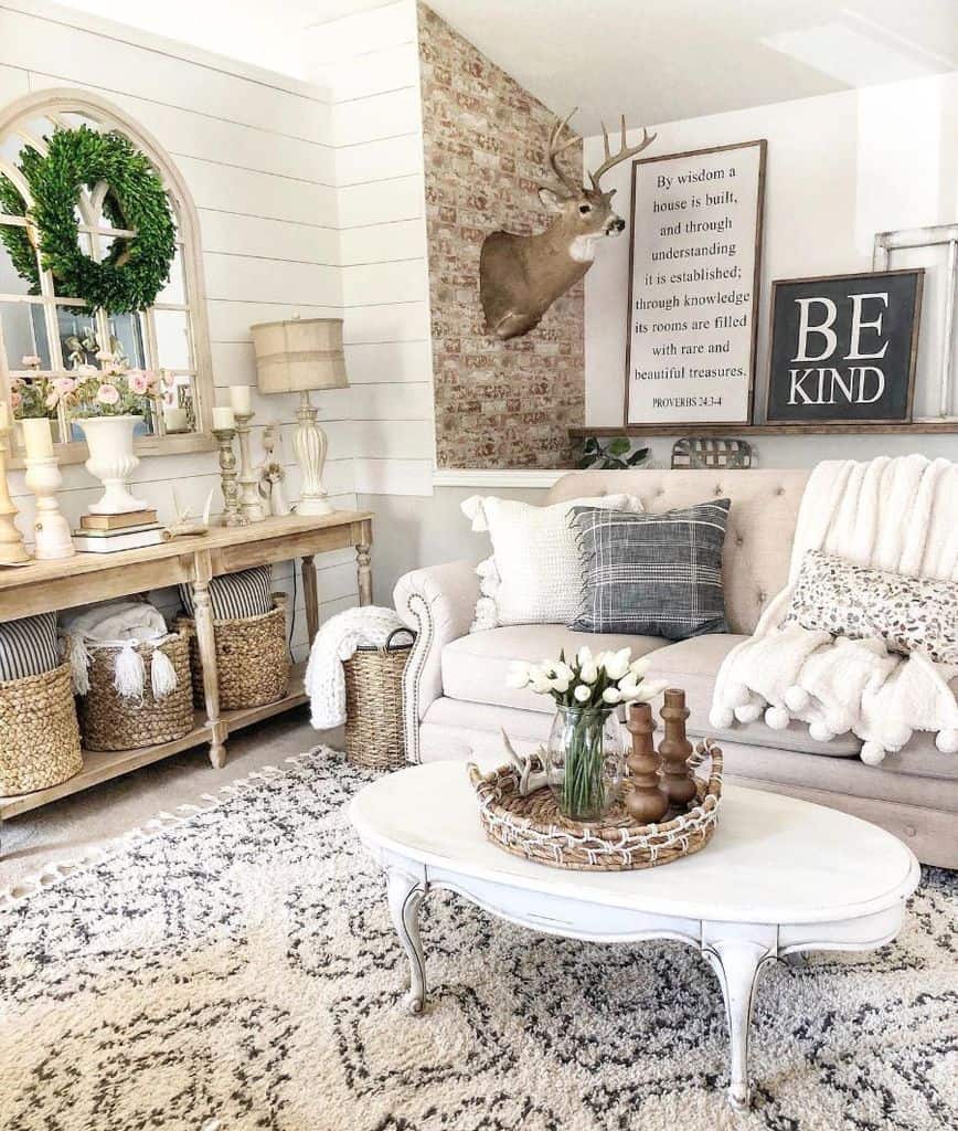 rustic farmhouse decor living room