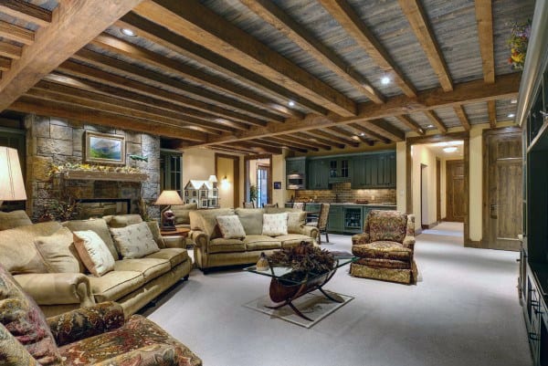 Rustic Finished Basement Ideas