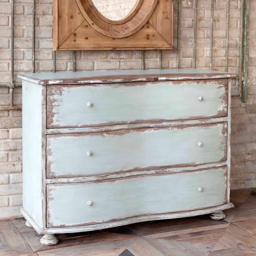 rustic vintage set of drawers wall mirror 