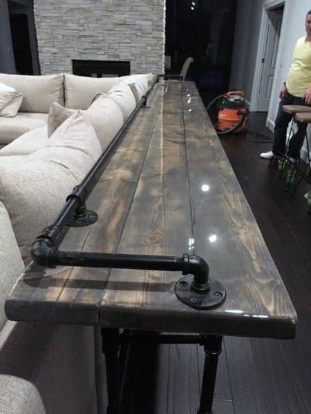 Rustic Home Bar Seating Area