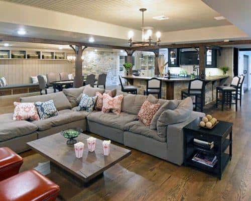 Rustic Home Basement Interiors