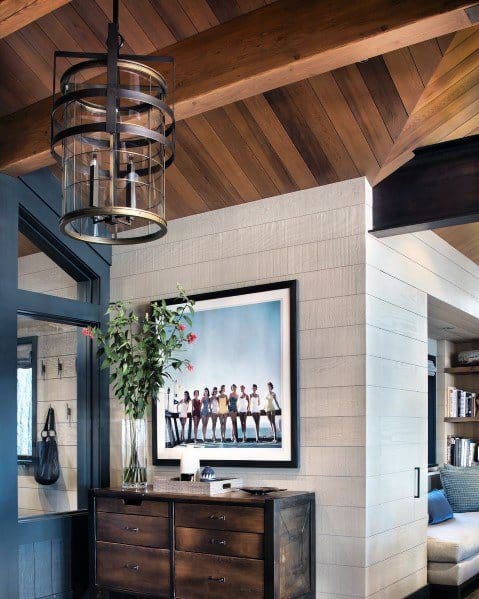 wrought-iron caged light fixtures