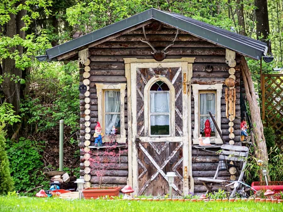 log cabin she shed 