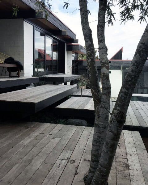 Rustic Wood Modern Design Ideas Floating Deck