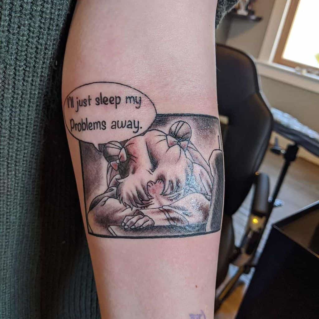 Sad Sailor Moon Tattoo