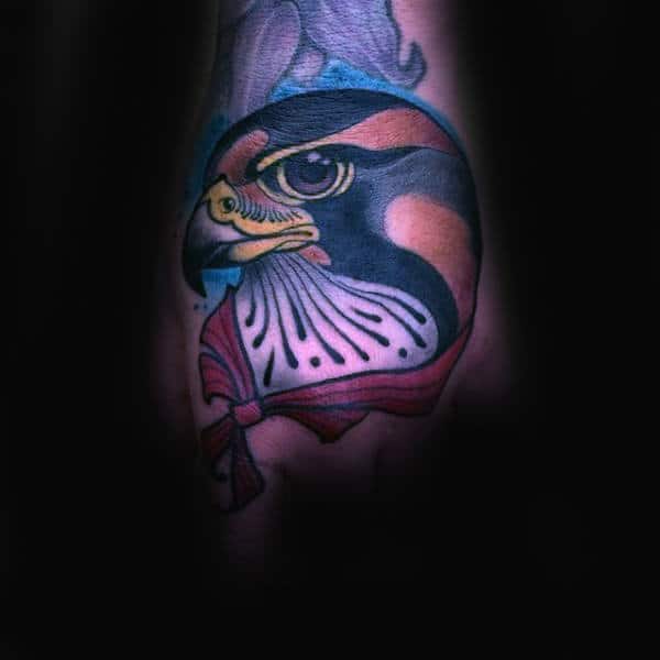 Sailor Falcon Mens Hand Tattoos