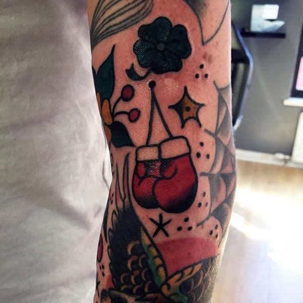 Sailor Jerry Four Leaf Clover Tattoo For Guys On Arm