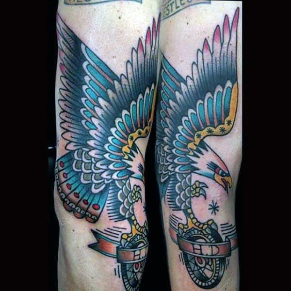 Sailor Jerry Guys Harley Davidson Eagle Old School Tattoos