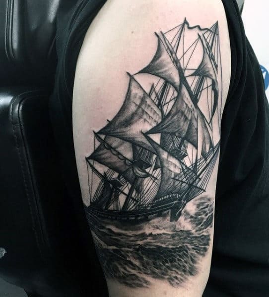 Sailor Style Tattoos For Males On Arm