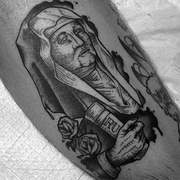 Saint Monica Catholic Mens Arm Tattoo