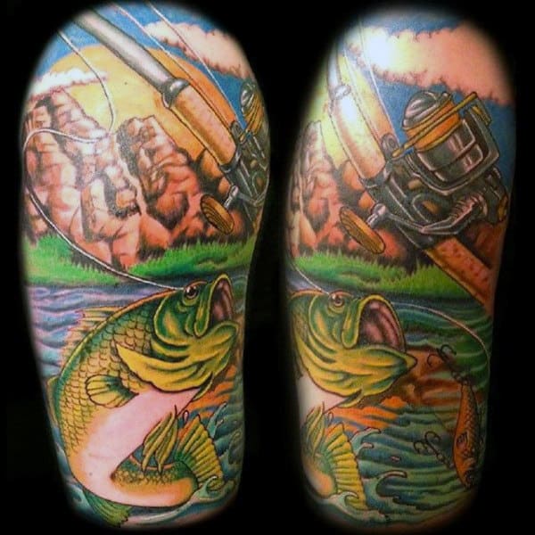 Saltwater Fishing Men's Tattoos