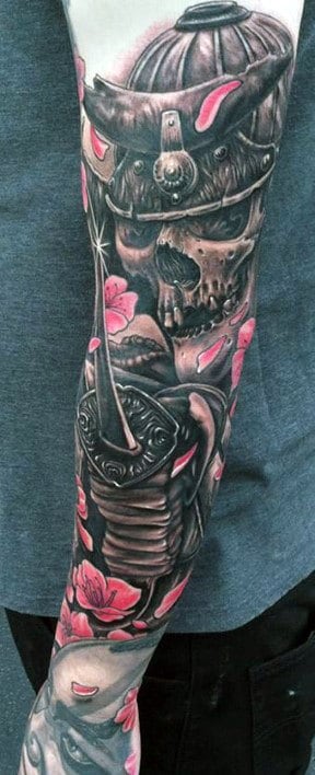 Samurai And Dragon Men's Tattoo