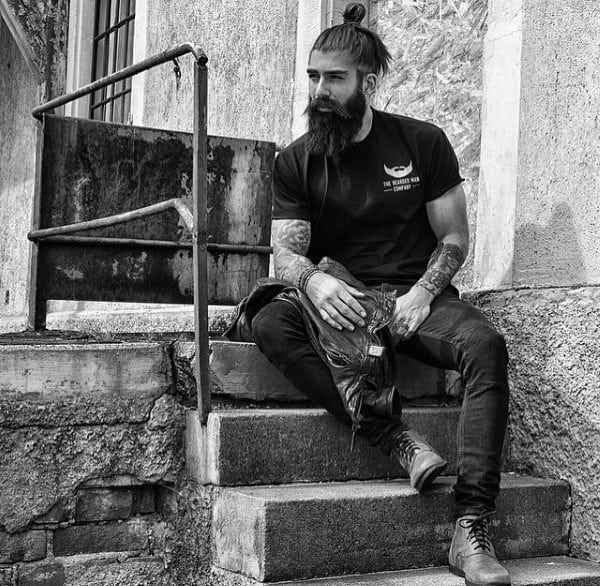 Samurai Hairstyle For Men With Beards