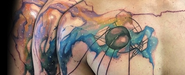 Satellite Tattoo Designs For Men