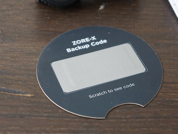 Secret Backup Scratch Off Code Zore X Core 9×19