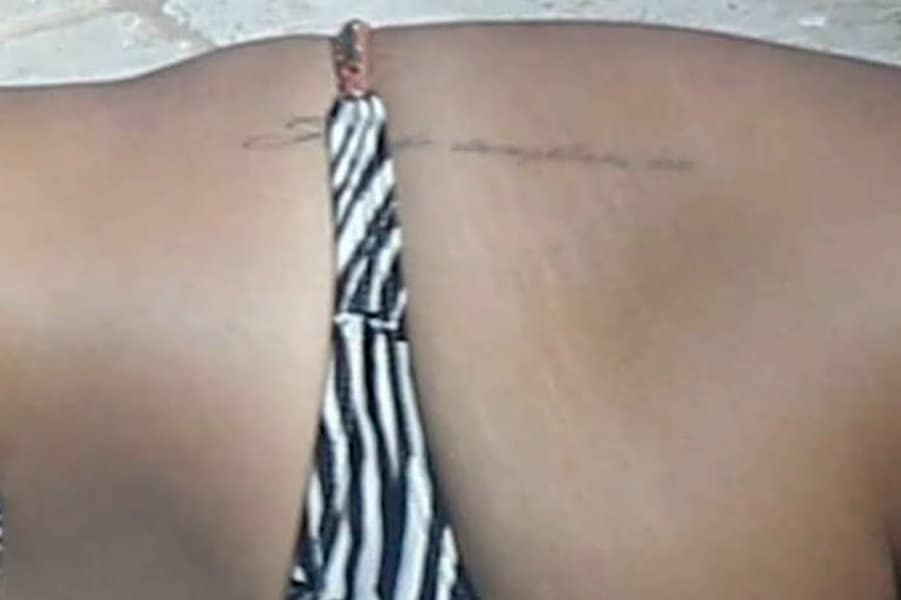 "God Who Strengthens Me" Tattoo