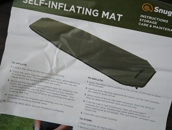 Self Inflating Sleeping Pads For Camping Snugpak Basecamp Ops Mat