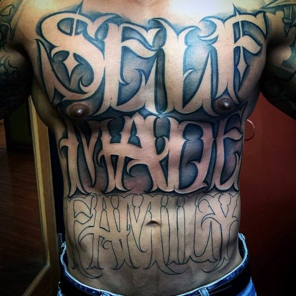 Self Made Family Guys Script Full Chest Tattoos