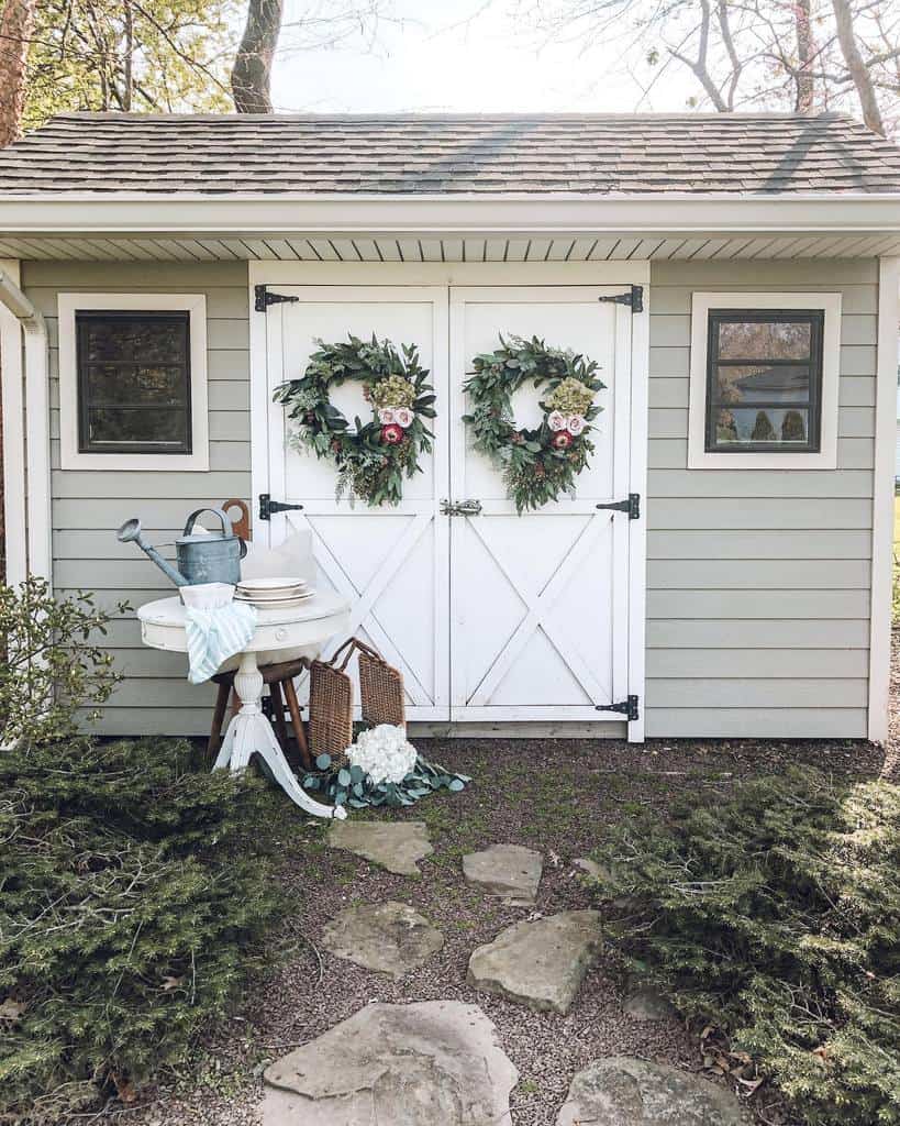 farmhouse style she shed 
