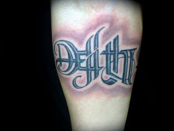 Shaded Life Death Forearm Tattoos For Men On Forearm
