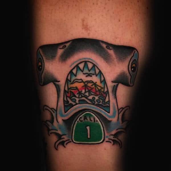 Shark California Mens Small Tattoo Ideas