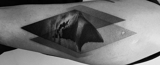 Shark Fin Tattoo Designs For Men