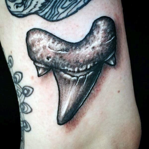 Shark Tooth Mens 3d Arm Tattoo