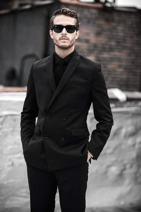 Sharp All Black Outfits Mens