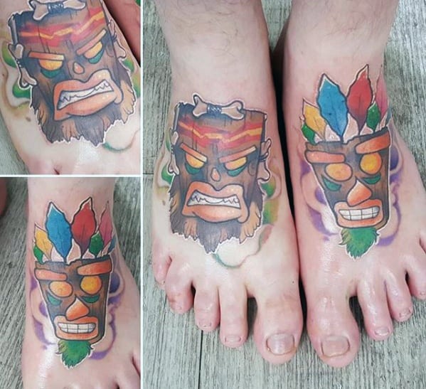 Sharp Crash Bandicoot Male Tattoo Ideas