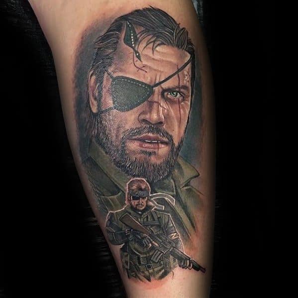 Sharp Gamer Leg Male Tattoo Ideas