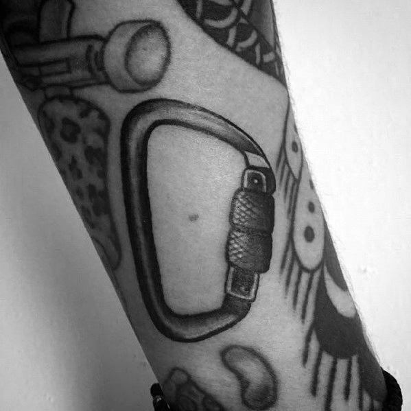 Sharp Rock Climbing Male Tattoo Ideas