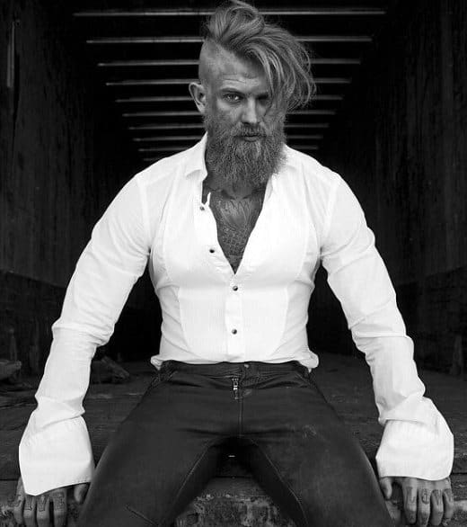 Shaved Side Mens Undercut With Long Hair