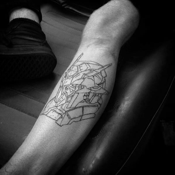 Shin Robot Head Gundam Guys Tattoos