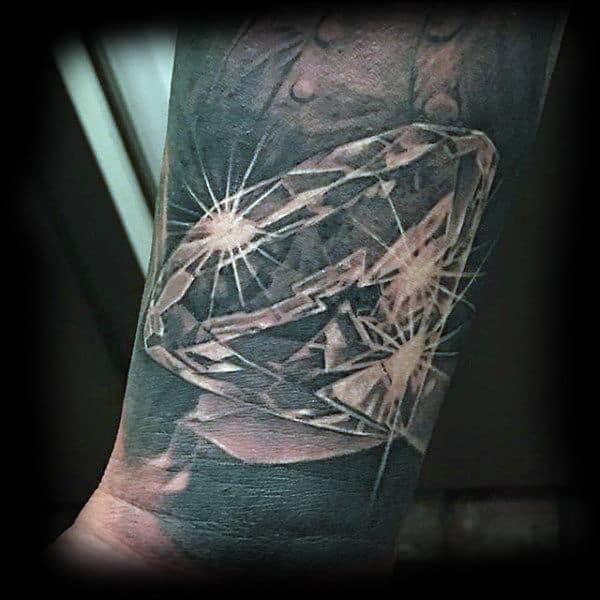 Shiny Jewerly Mens Diamond Wrist Tattoos